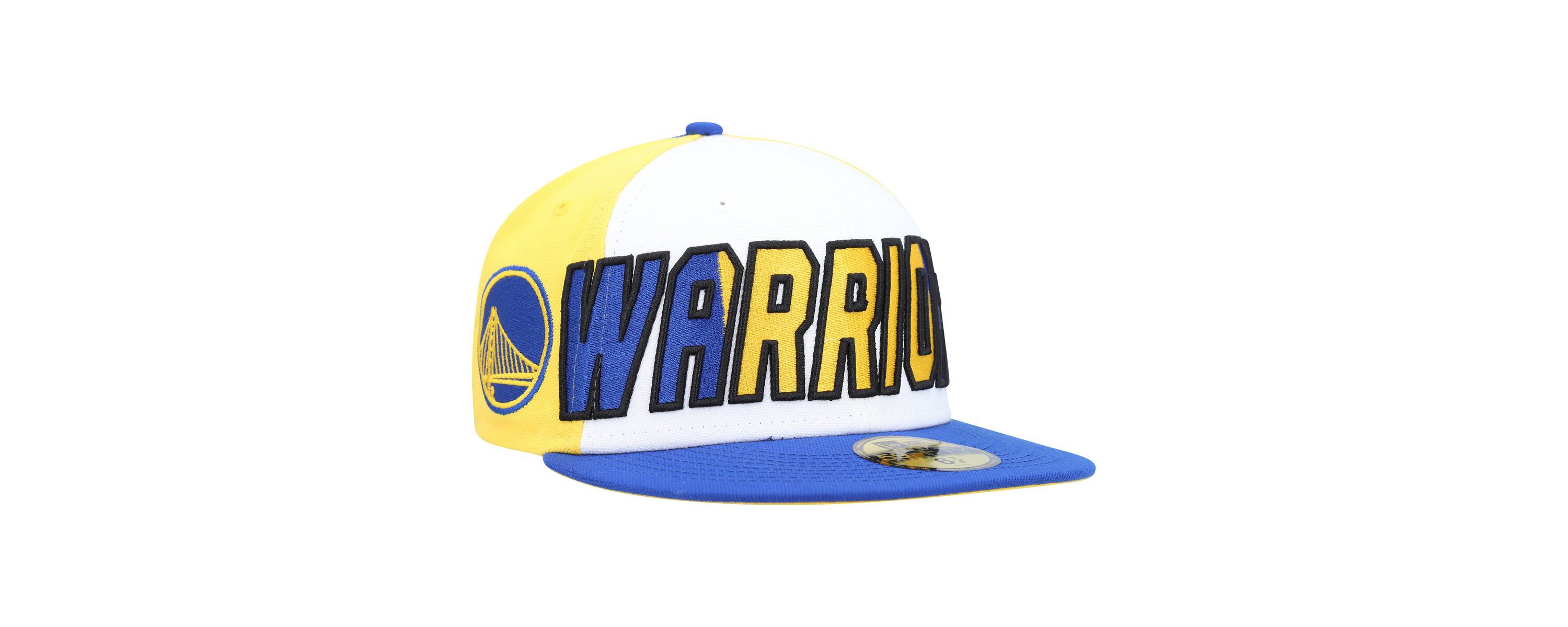 NBA White/Royal Golden State Warriors Back Half 9FIFTY Fitted Hat