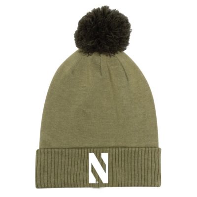 Men's NCAA Under Armour Northwestern Wildcats Freedom Collection Cuffed Knit Hat with Pom, Green