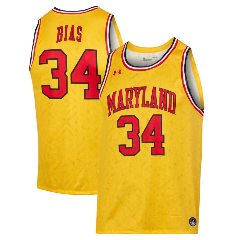 NCAA Under Armour Len Bias Maryland Terrapins Replica Player Jersey