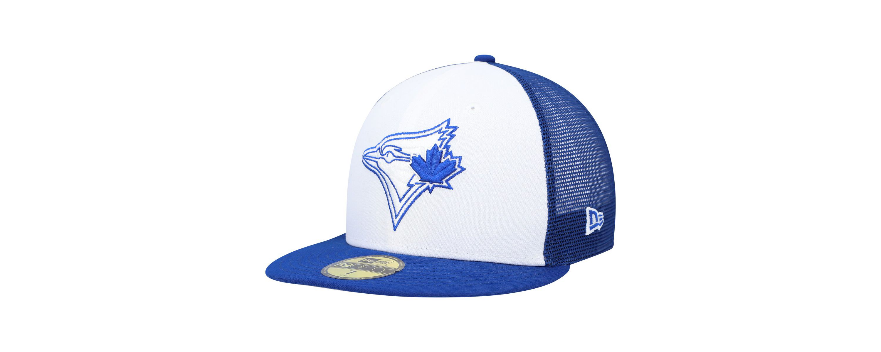 Toronto Blue Jays MLB White/Royal Toronto Jays 2023 On-Field Batting Practice 59FIFTY Fitted Hat