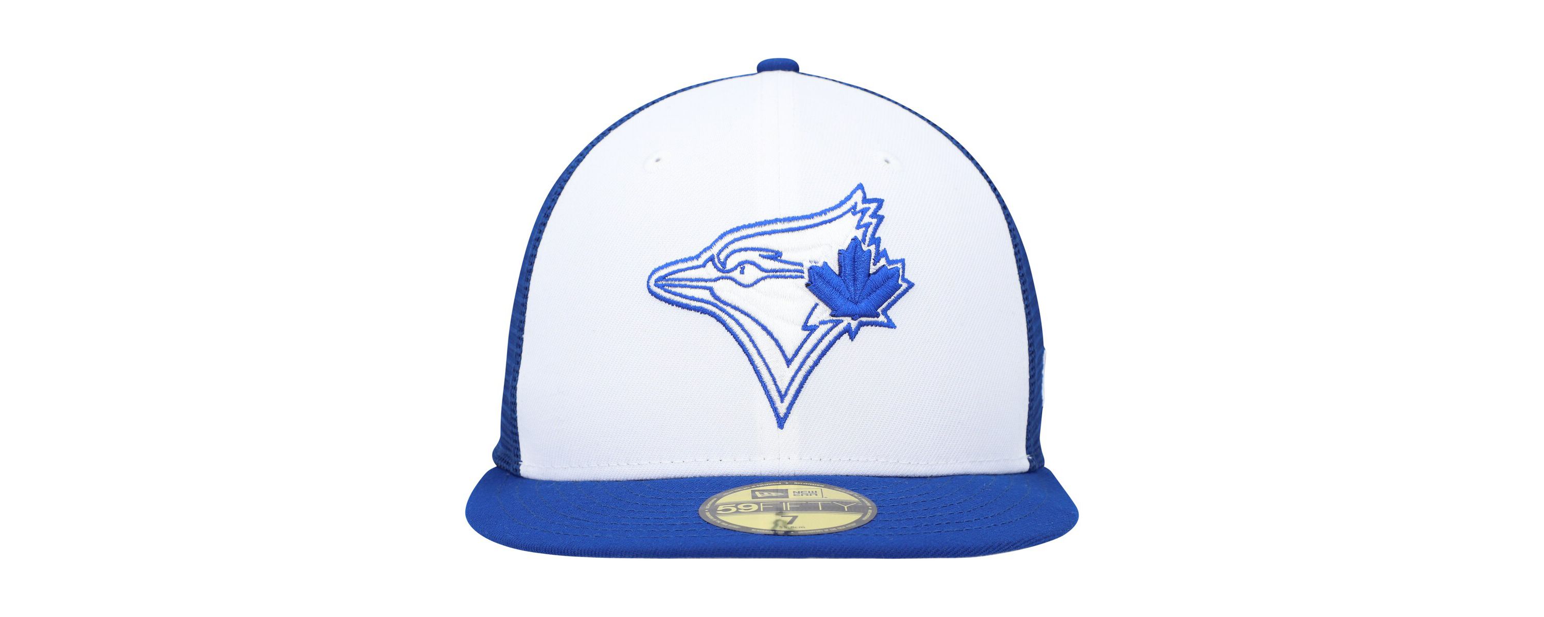 Toronto Blue Jays MLB White/Royal Toronto Jays 2023 On-Field Batting Practice 59FIFTY Fitted Hat