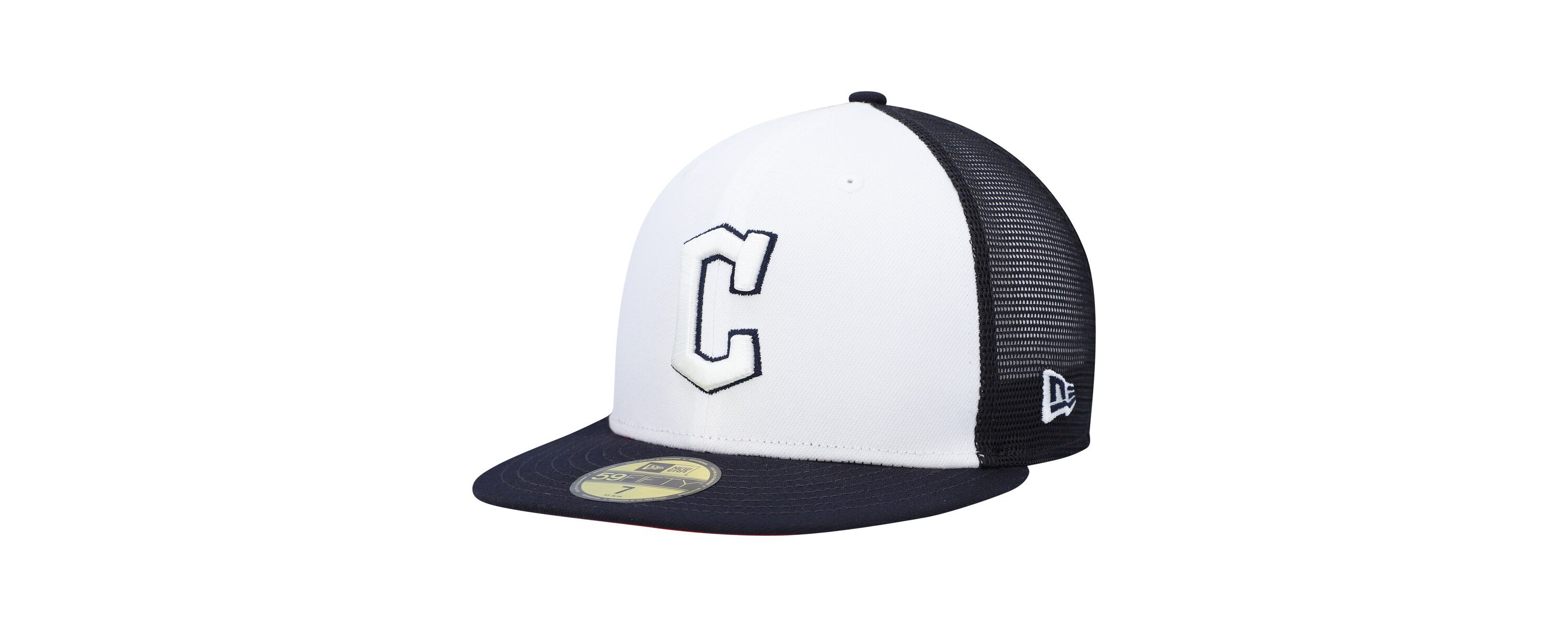 MLB White/Navy Cleveland Guardians 2023 On-Field Batting Practice 59FIFTY Fitted Hat