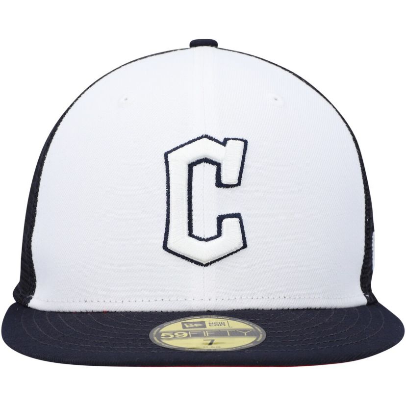 MLB White/Navy Cleveland Guardians 2023 On-Field Batting Practice 59FIFTY Fitted Hat
