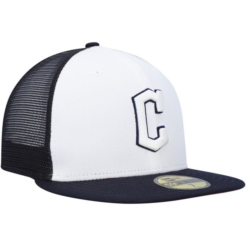 MLB White/Navy Cleveland Guardians 2023 On-Field Batting Practice 59FIFTY Fitted Hat