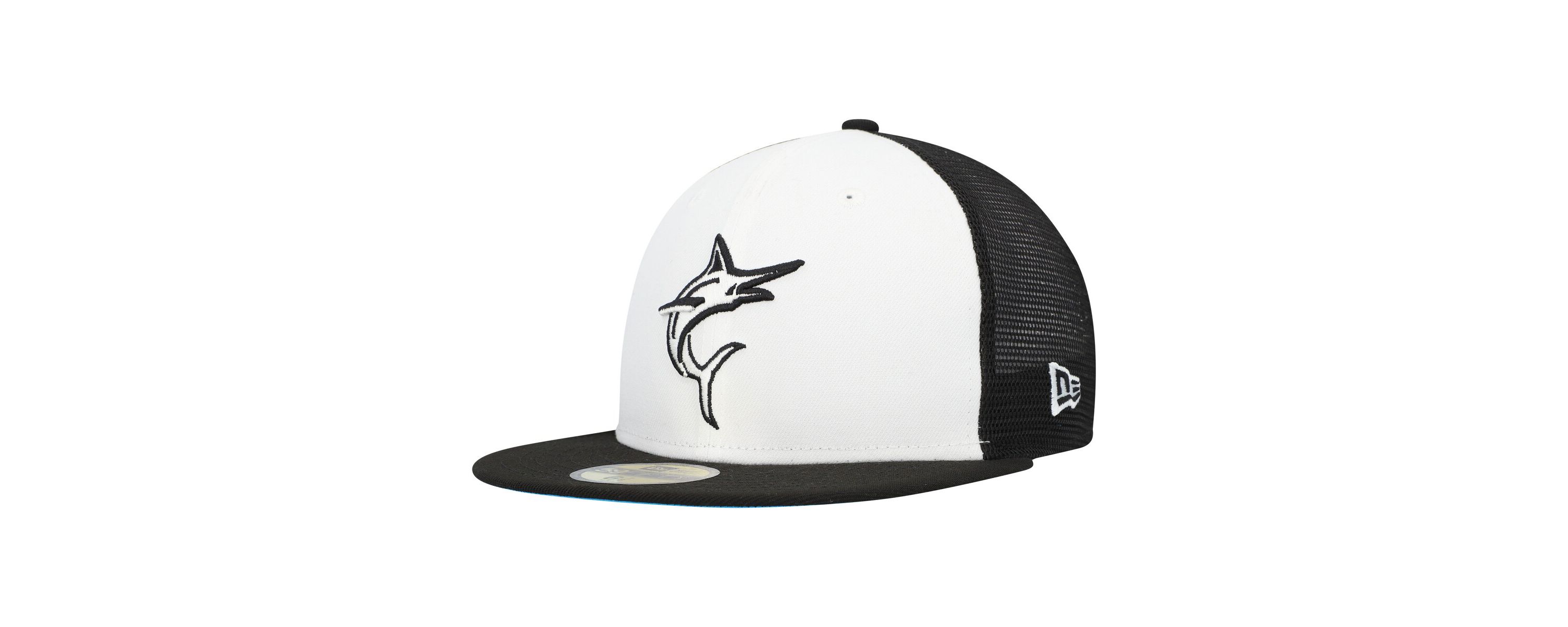 MLB White/Black Miami Marlins 2023 On-Field Batting Practice 59FIFTY Fitted Hat