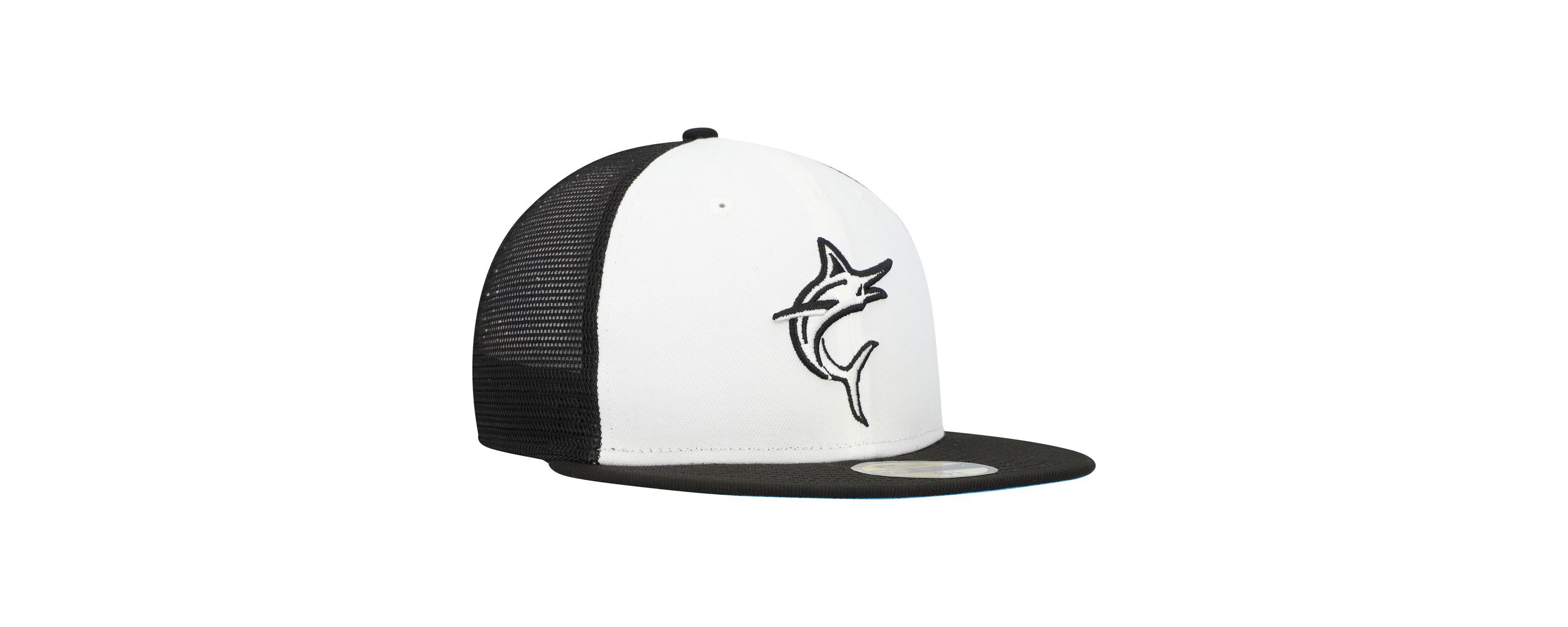 MLB White/Black Miami Marlins 2023 On-Field Batting Practice 59FIFTY Fitted Hat