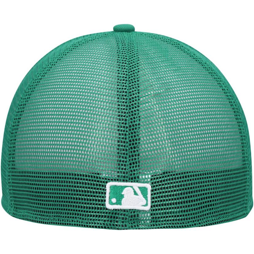 Oakland Athletics MLB White/Green Athletics 2023 On-Field Batting Practice 59FIFTY Fitted Hat