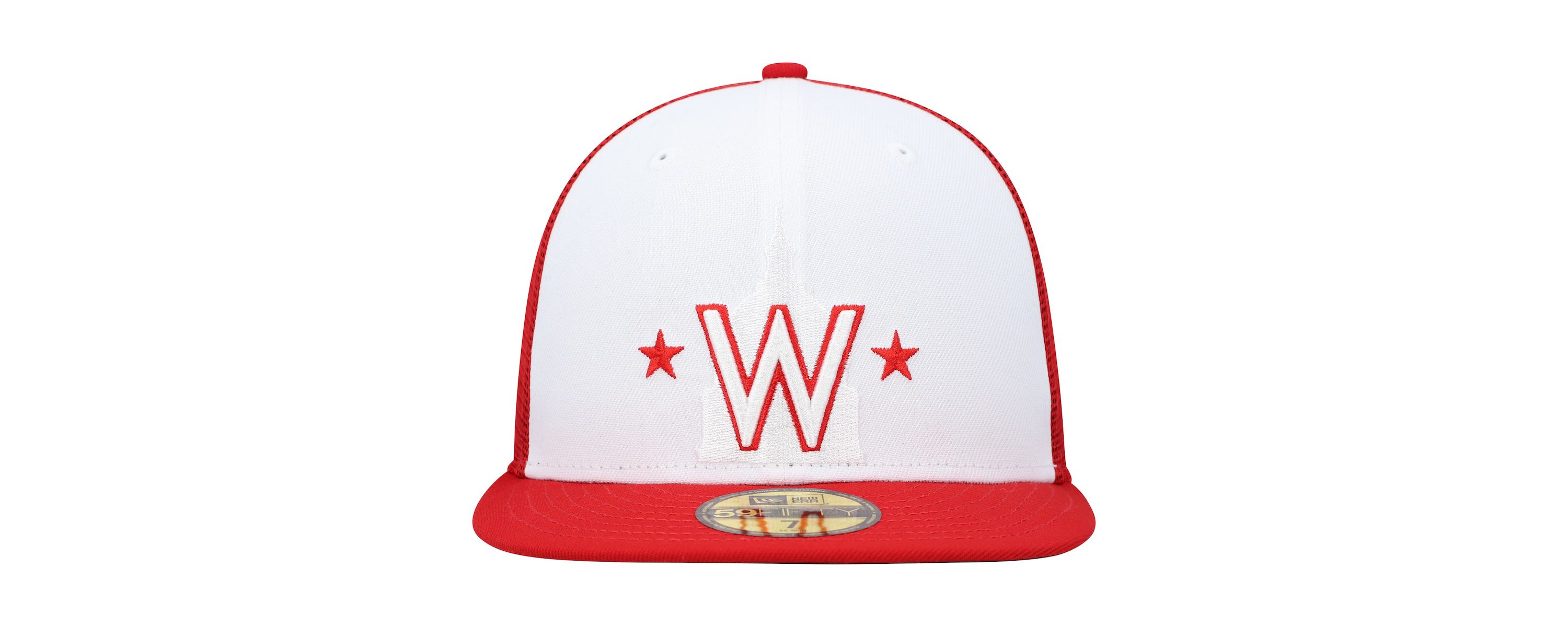 MLB White/Red Washington Nationals 2023 On-Field Batting Practice 59FIFTY Fitted Hat