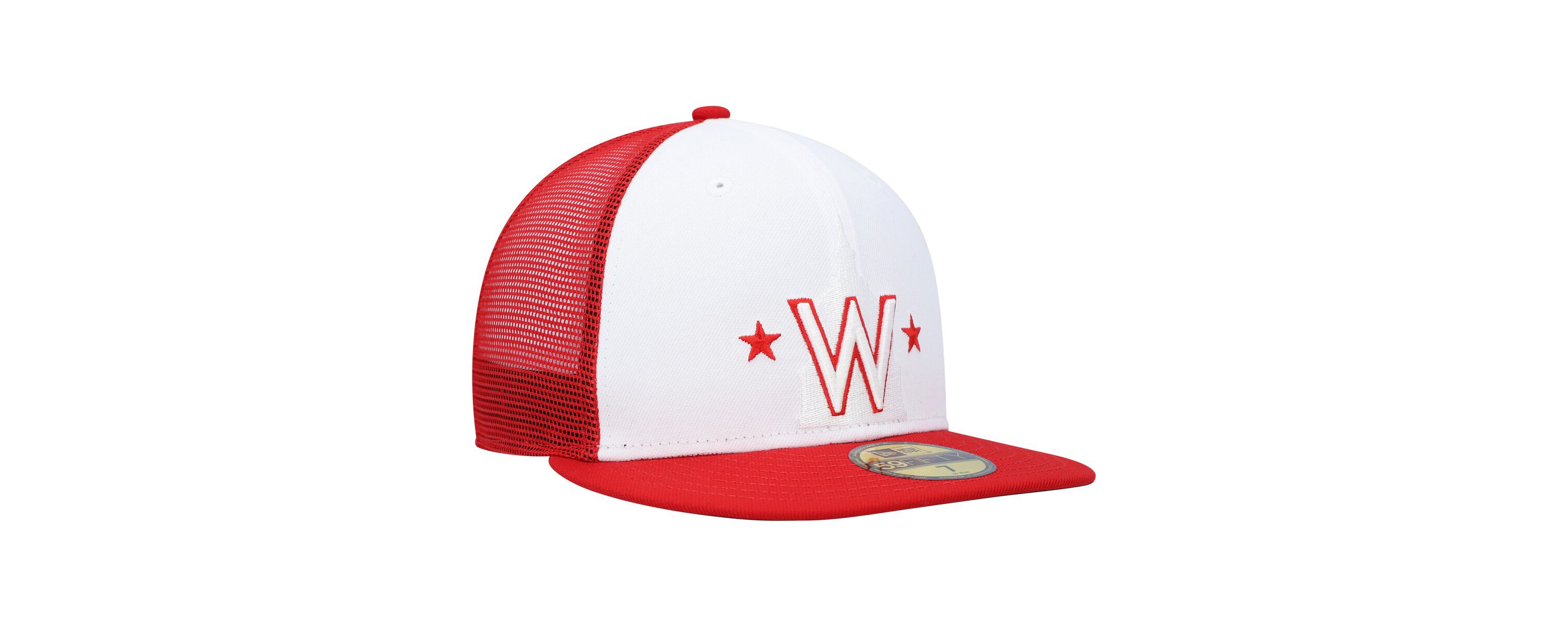 MLB White/Red Washington Nationals 2023 On-Field Batting Practice 59FIFTY Fitted Hat