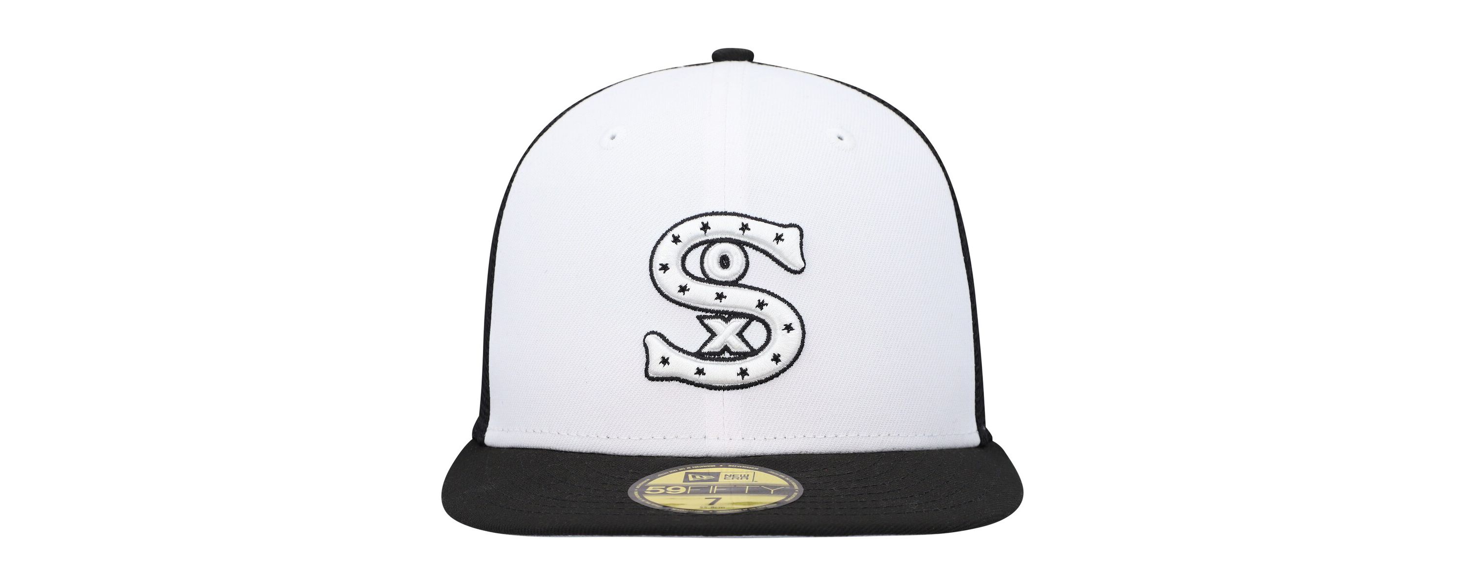 Chicago White Sox MLB White/Black Chicago Sox 2023 On-Field Batting Practice 59FIFTY Fitted Hat