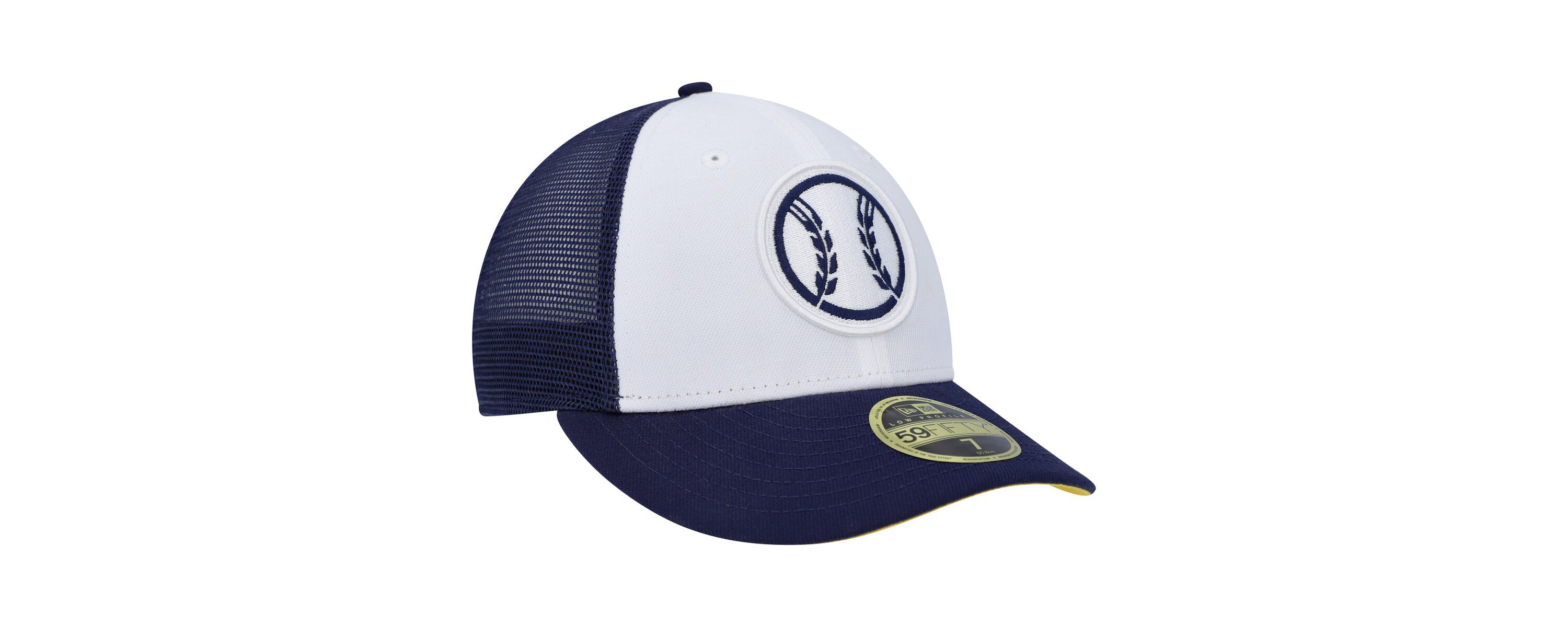 MLB White/Navy Milwaukee Brewers 2023 On-Field Batting Practice Low 59FIFTY Fitted Hat