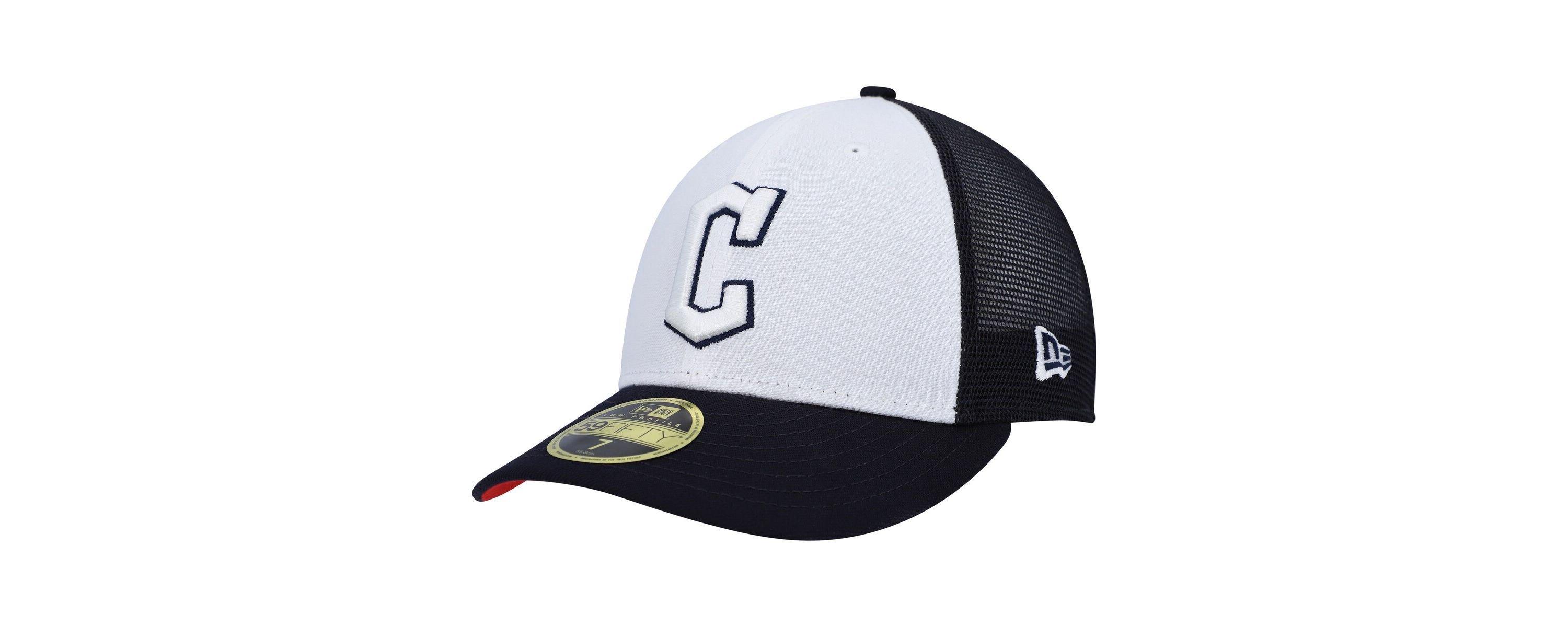 MLB White/Navy Cleveland Guardians 2023 On-Field Batting Practice Low 59FIFTY Fitted Hat