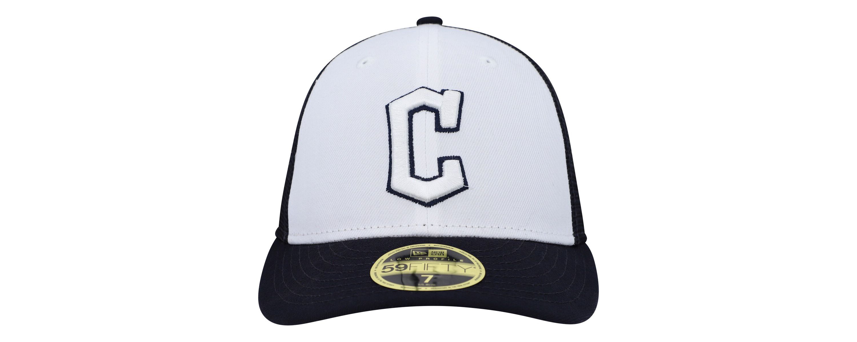 MLB White/Navy Cleveland Guardians 2023 On-Field Batting Practice Low 59FIFTY Fitted Hat