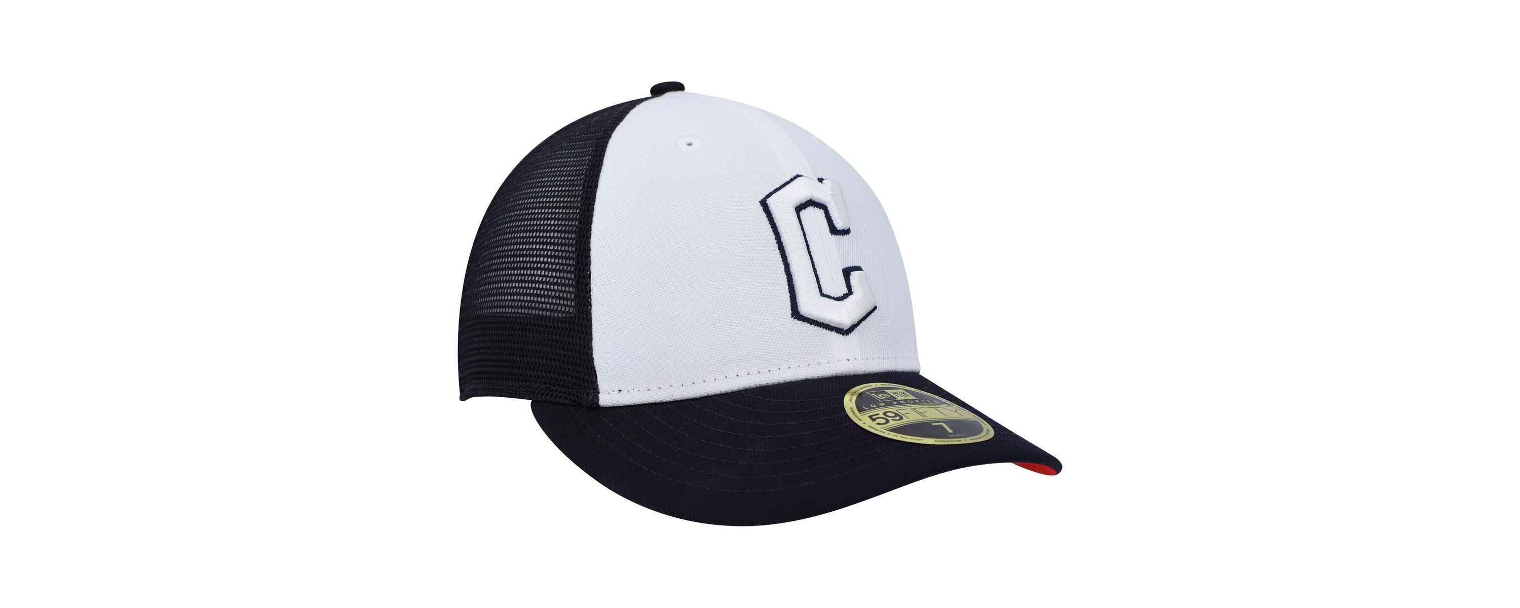 MLB White/Navy Cleveland Guardians 2023 On-Field Batting Practice Low 59FIFTY Fitted Hat
