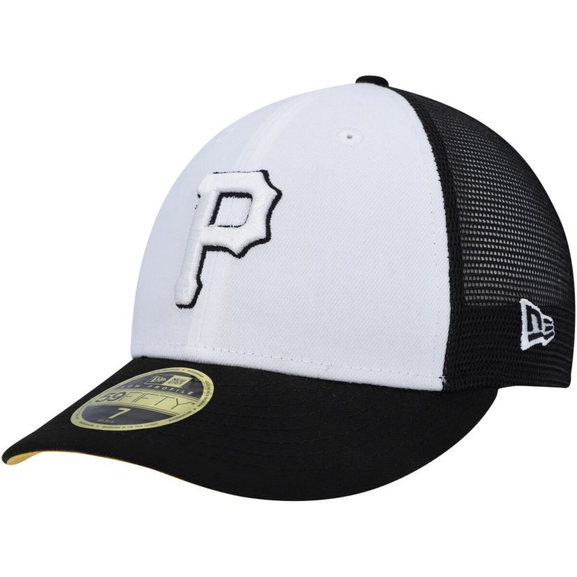 MLB White/Black Pittsburgh Pirates 2023 On-Field Batting Practice Low 59FIFTY Fitted Hat