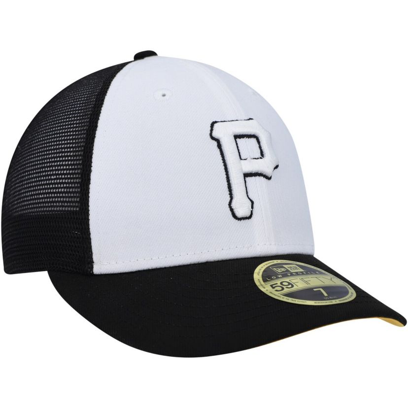 MLB White/Black Pittsburgh Pirates 2023 On-Field Batting Practice Low 59FIFTY Fitted Hat