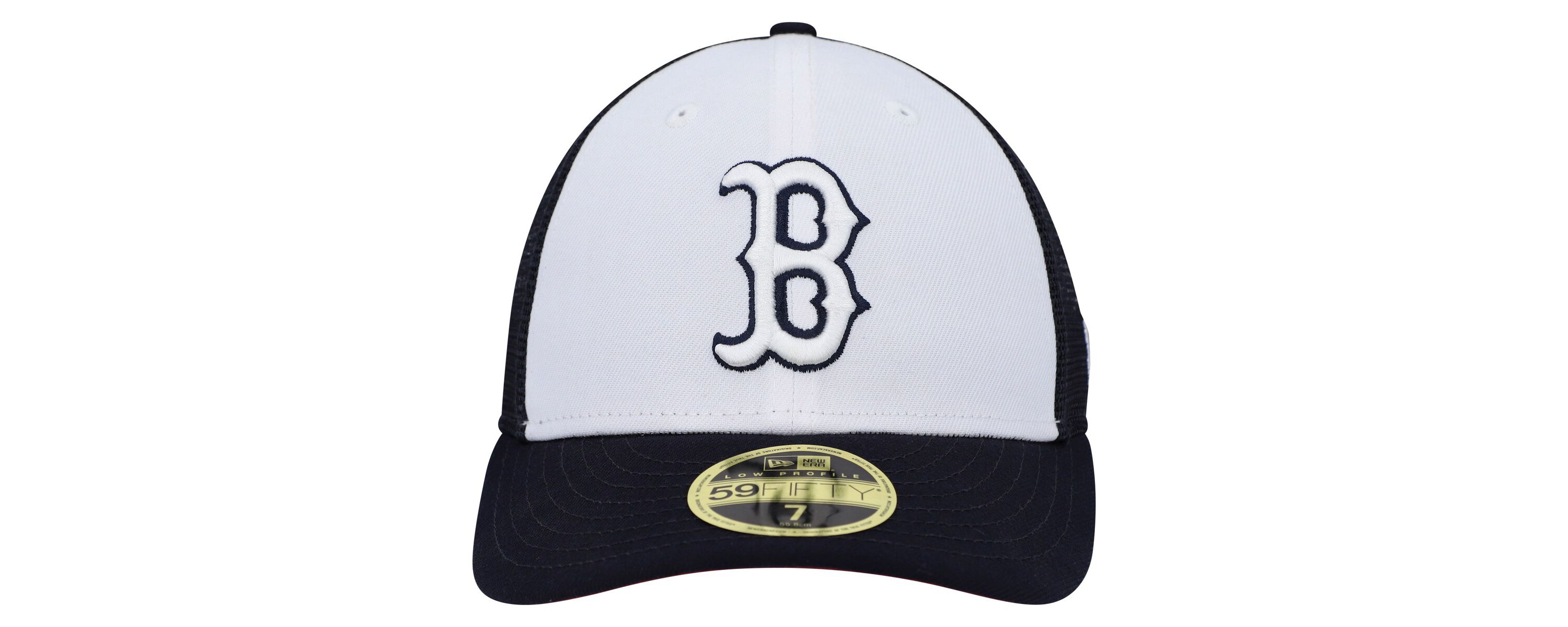 Boston Red Sox MLB White/Navy Boston Sox 2023 On-Field Batting Practice Low 59FIFTY Fitted Hat