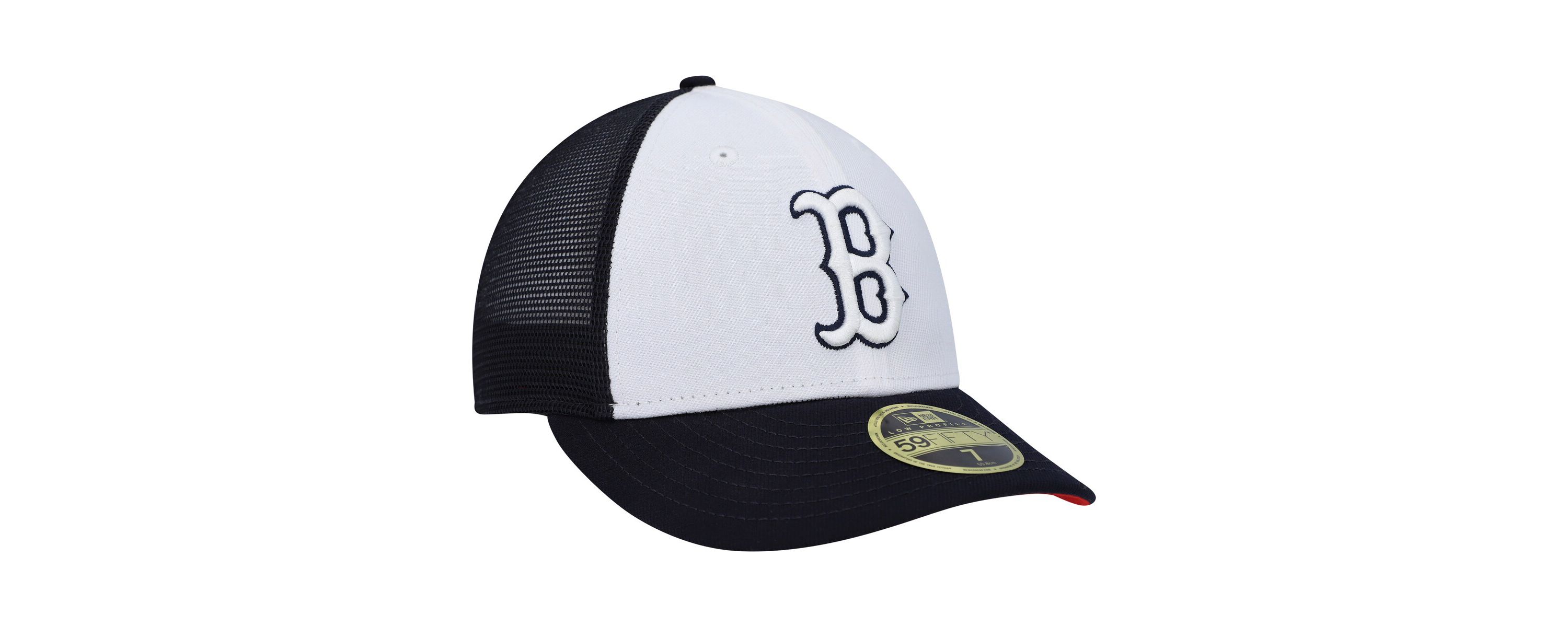 Boston Red Sox MLB White/Navy Boston Sox 2023 On-Field Batting Practice Low 59FIFTY Fitted Hat