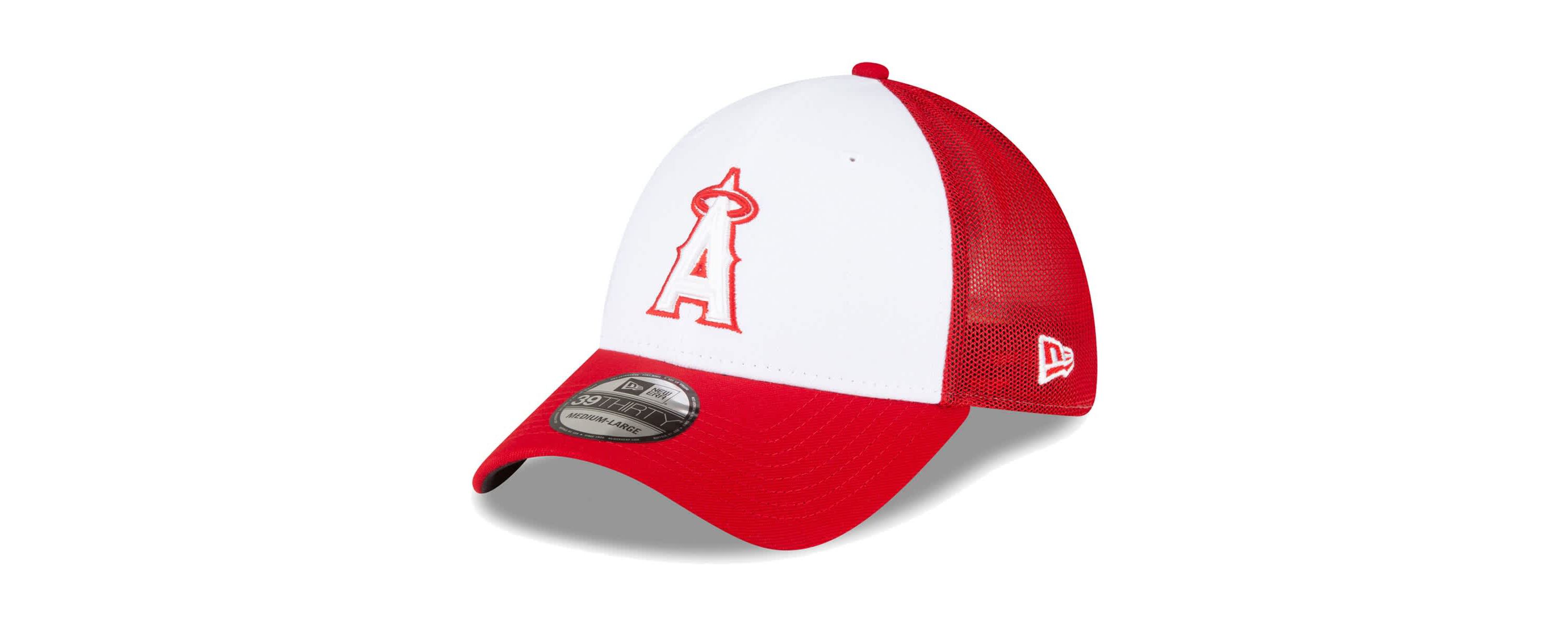 MLB Red/White Los Angeles Angels 2023 On-Field Batting Practice 39THIRTY Flex Hat