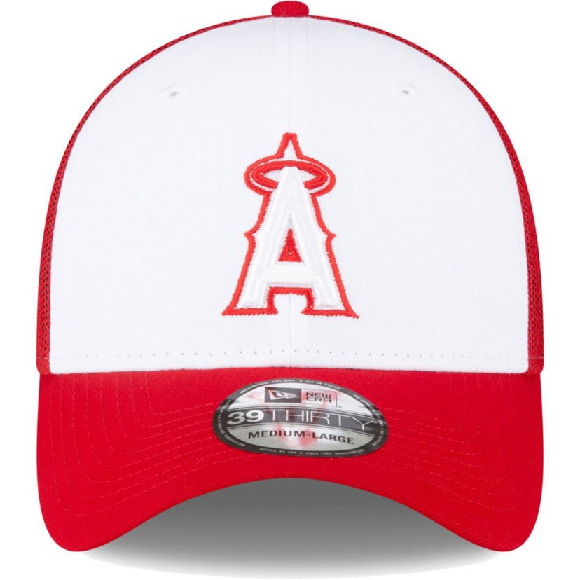 MLB Red/White Los Angeles Angels 2023 On-Field Batting Practice 39THIRTY Flex Hat