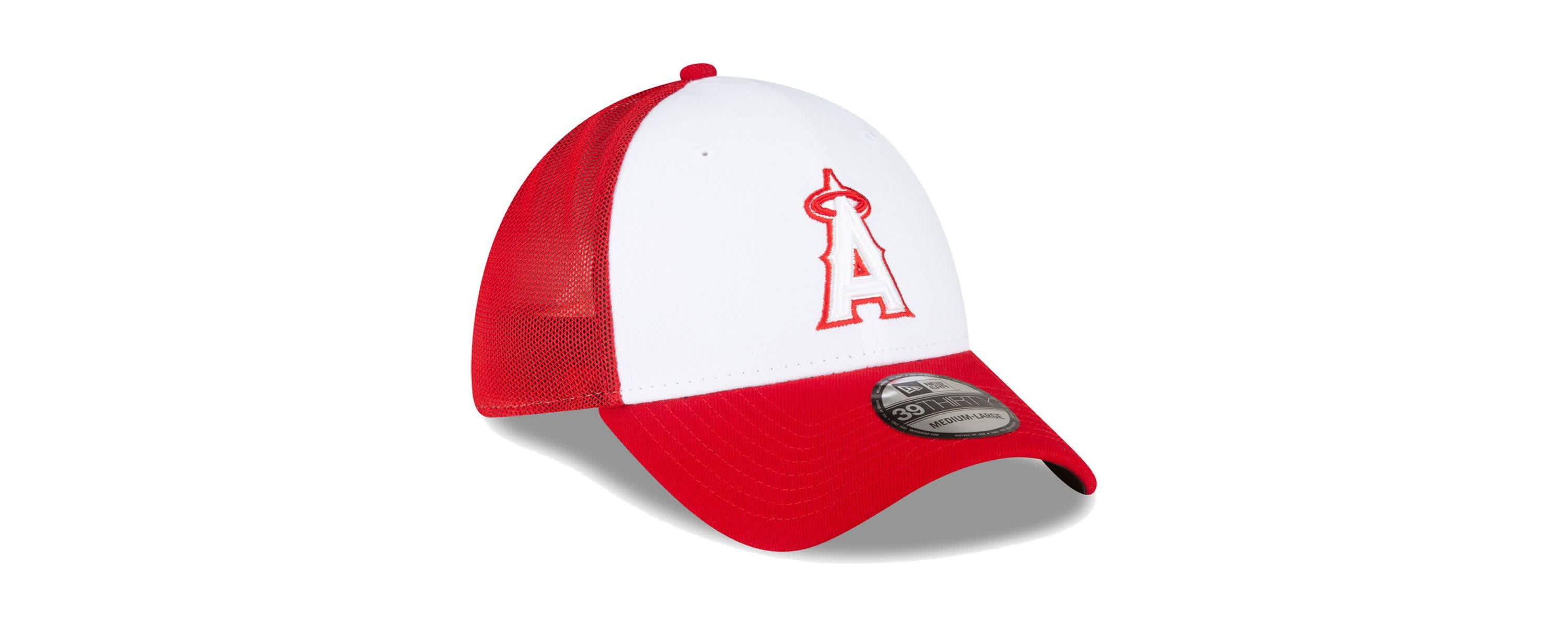 MLB Red/White Los Angeles Angels 2023 On-Field Batting Practice 39THIRTY Flex Hat