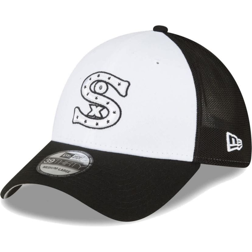 Chicago White Sox MLB Black/White Chicago Sox 2023 On-Field Batting Practice 39THIRTY Flex Hat