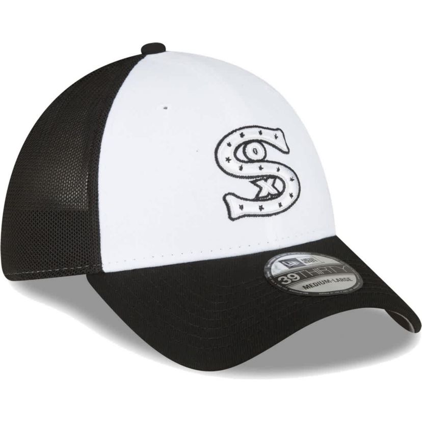 Chicago White Sox MLB Black/White Chicago Sox 2023 On-Field Batting Practice 39THIRTY Flex Hat