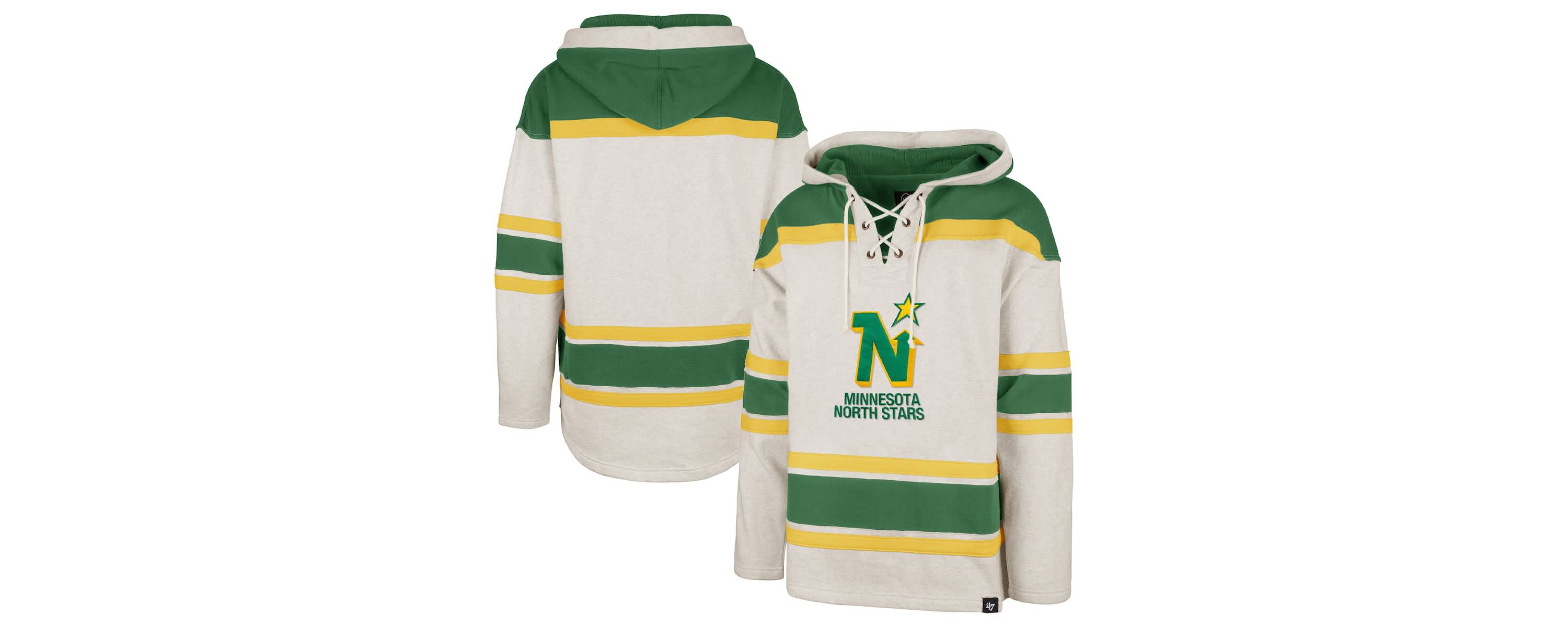 Vintage Hockey Minnesota North Stars Rockaway Lace-Up Pullover Hoodie