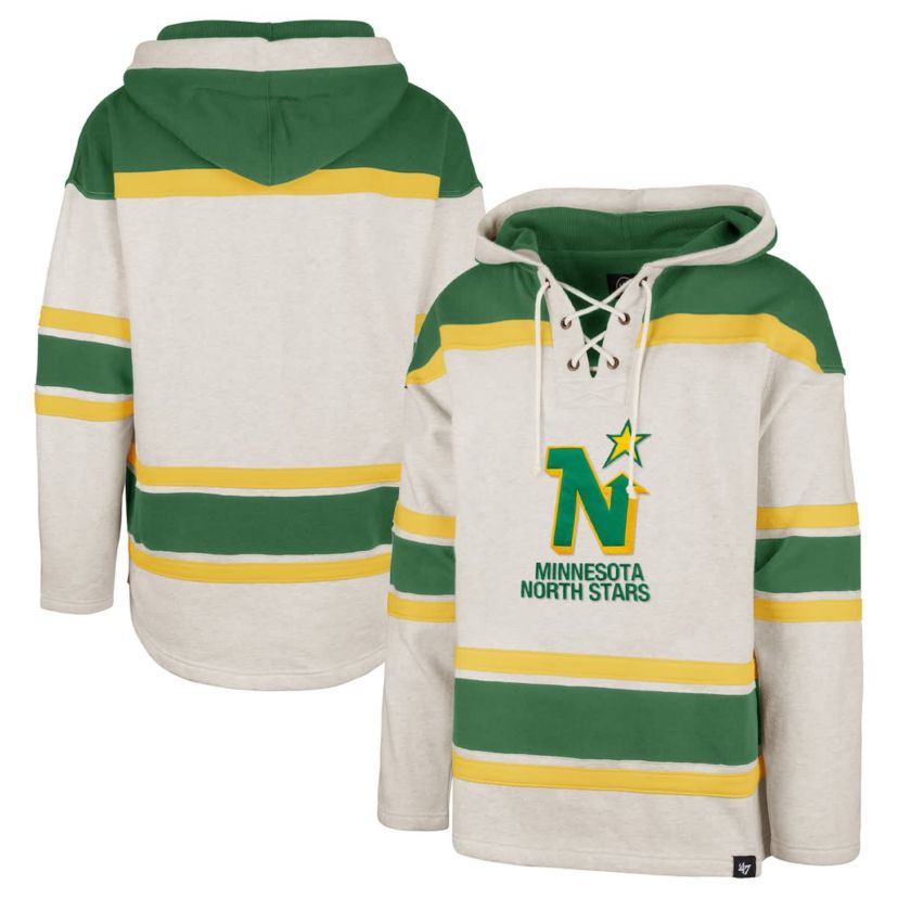 Vintage Hockey Minnesota North Stars Rockaway Lace-Up Pullover Hoodie