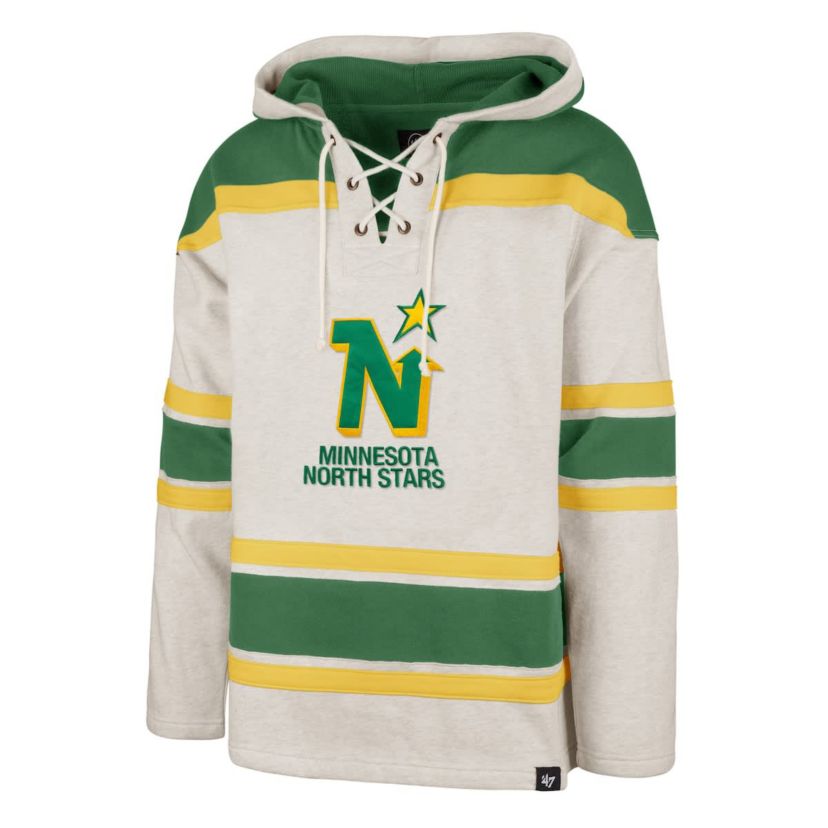 Vintage Hockey Minnesota North Stars Rockaway Lace-Up Pullover Hoodie