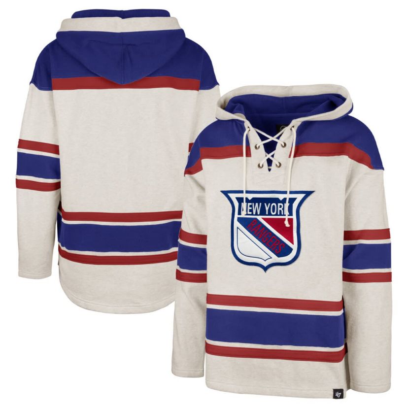 NHL New York Rangers Rockaway Lace-Up Pullover Hoodie