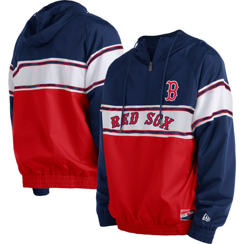Boston Red Sox MLB Boston Sox Ripstop Raglan Quarter-Zip Hoodie