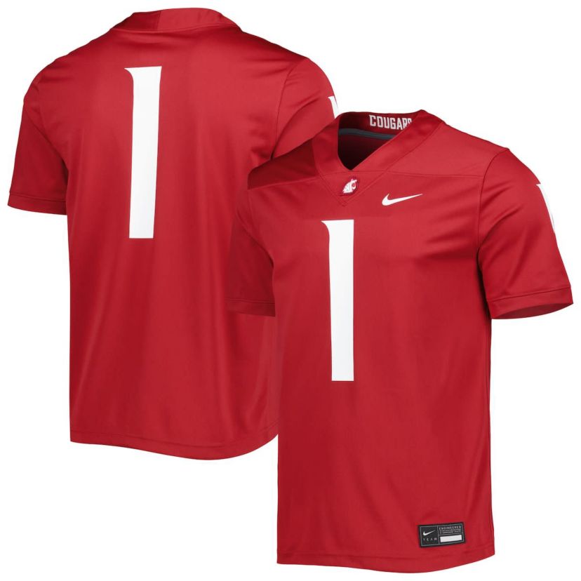NCAA Nike #1 Washington State Cougars Untouchable Football Jersey