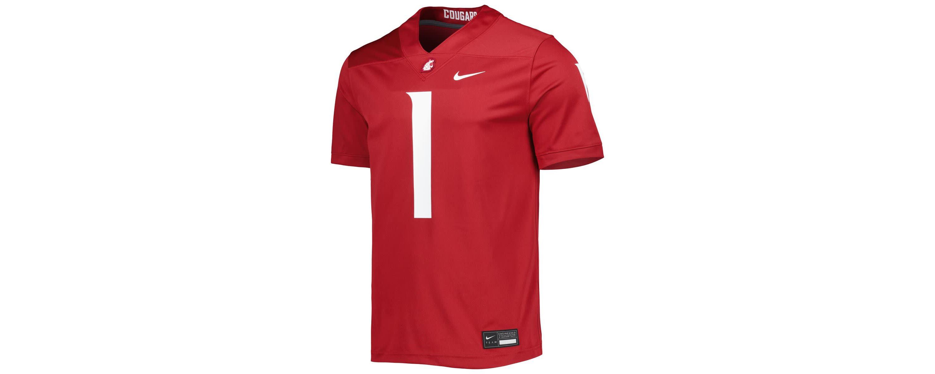 NCAA Nike #1 Washington State Cougars Untouchable Football Jersey
