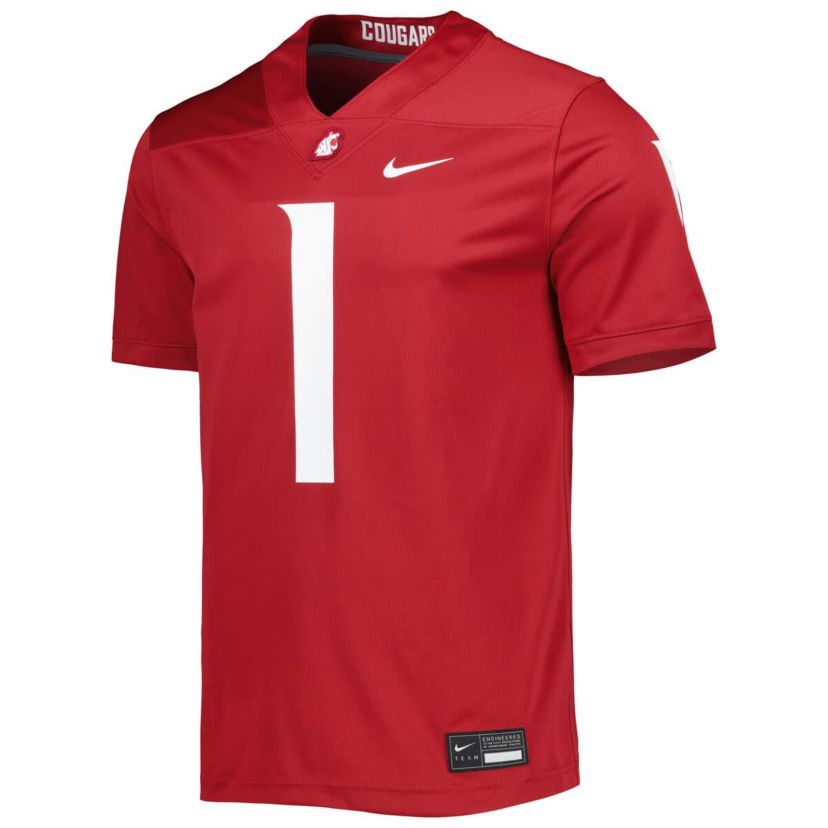 NCAA Nike #1 Washington State Cougars Untouchable Football Jersey