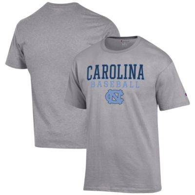 Champion Men's NCAA North Carolina Tar Heels Baseball Stack T-Shirt, Gray, 3XL