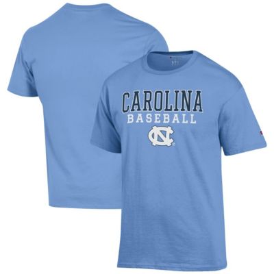 Champion Men's NCAA Carolina North Carolina Tar Heels Baseball Stack T-Shirt, Light Blue, 3XL