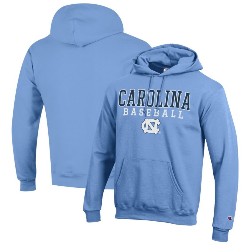 NCAA Carolina North Carolina Tar Heels Baseball Stack Pullover Hoodie