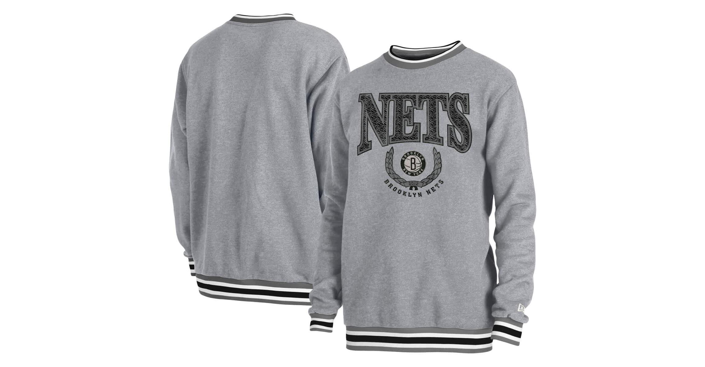 NBA Unisex Brooklyn Nets Vintage Throwback Crew Sweatshirt