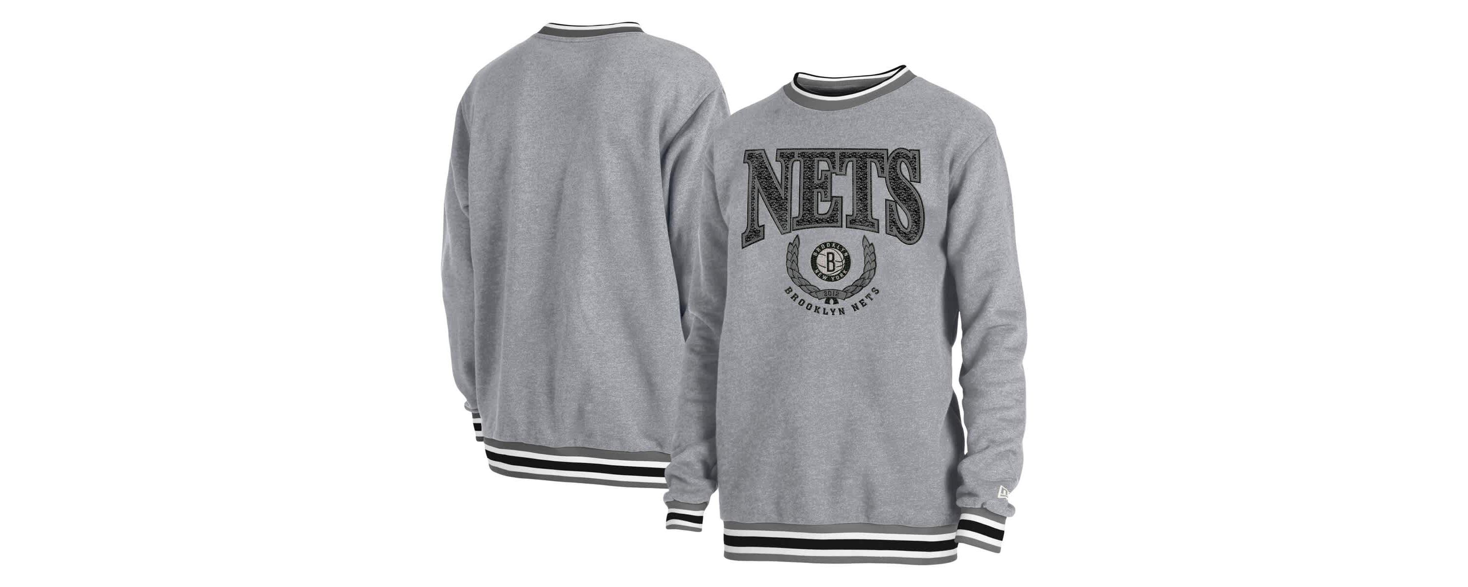 NBA Unisex Brooklyn Nets Vintage Throwback Crew Sweatshirt