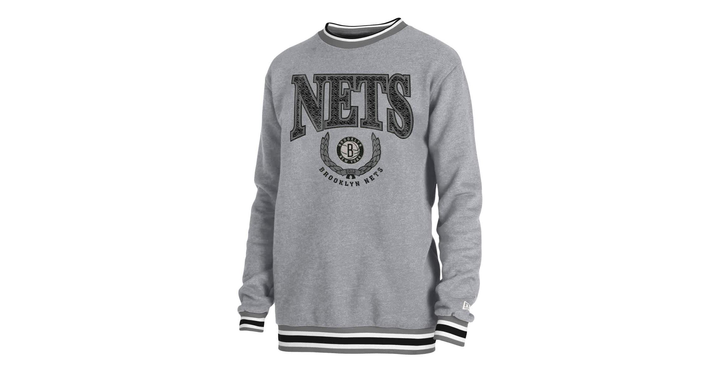 NBA Unisex Brooklyn Nets Vintage Throwback Crew Sweatshirt