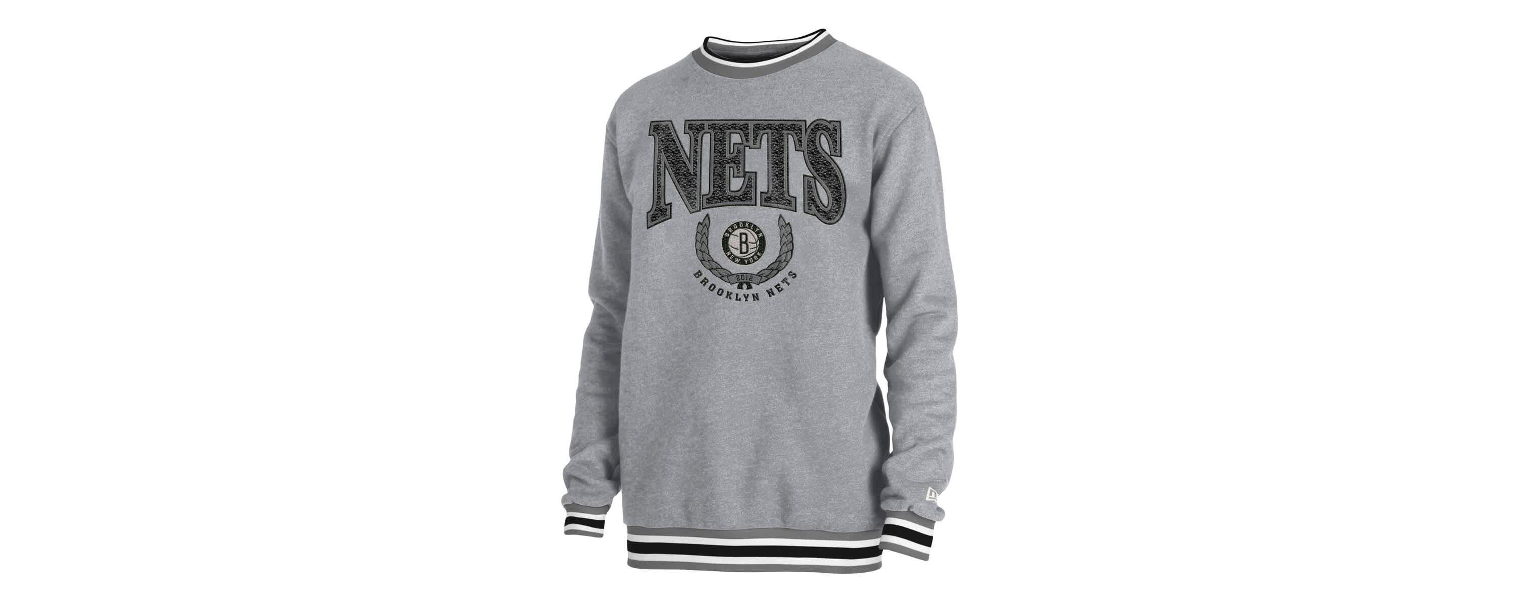 NBA Unisex Brooklyn Nets Vintage Throwback Crew Sweatshirt