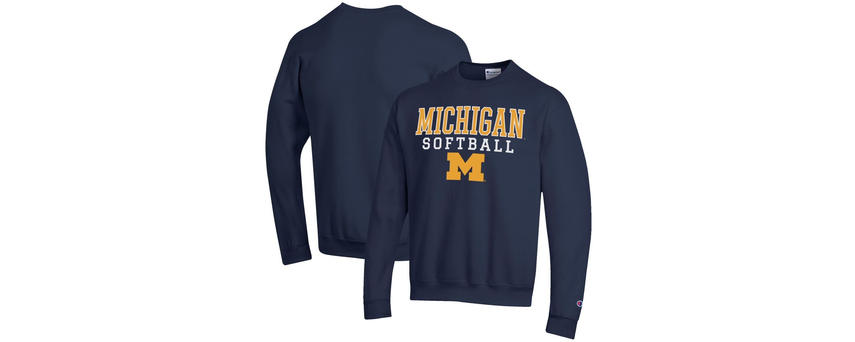 NCAA Michigan Wolverines Softball Stack Pullover Crewneck Sweatshirt