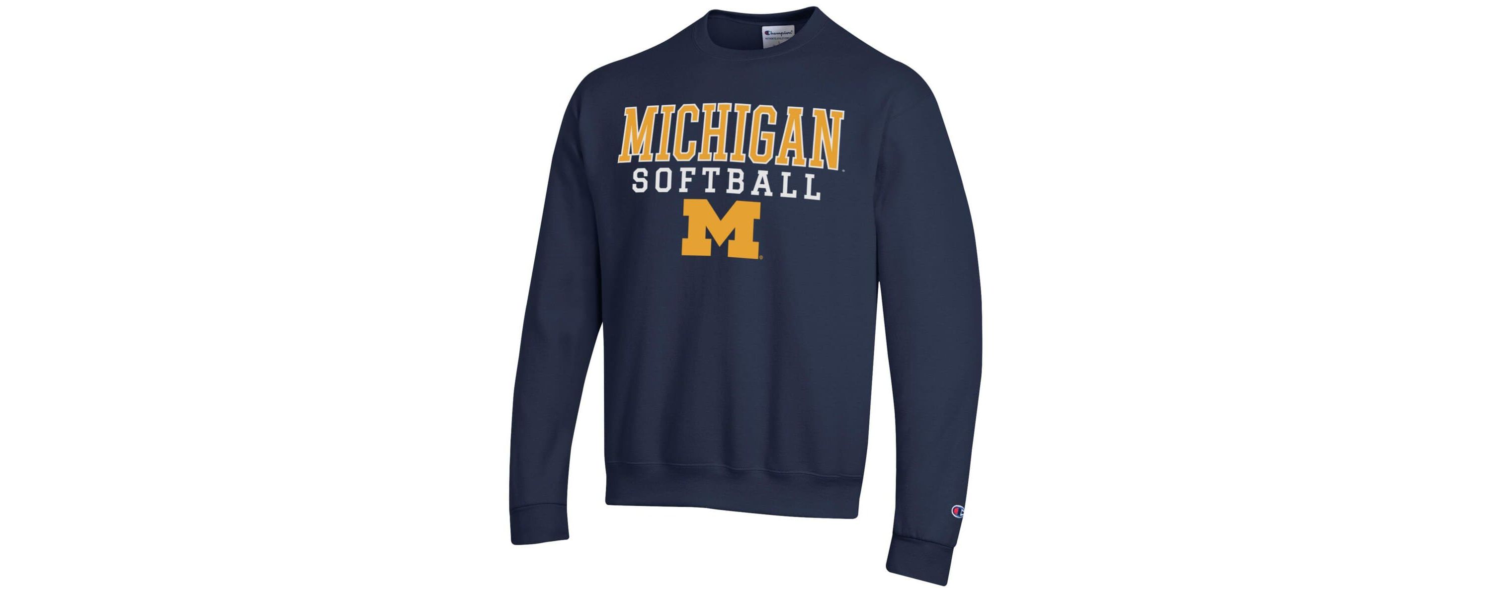 NCAA Michigan Wolverines Softball Stack Pullover Crewneck Sweatshirt