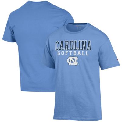 Champion Men's NCAA Carolina North Carolina Tar Heels Softball Stack T-Shirt, Light Blue, 2XL