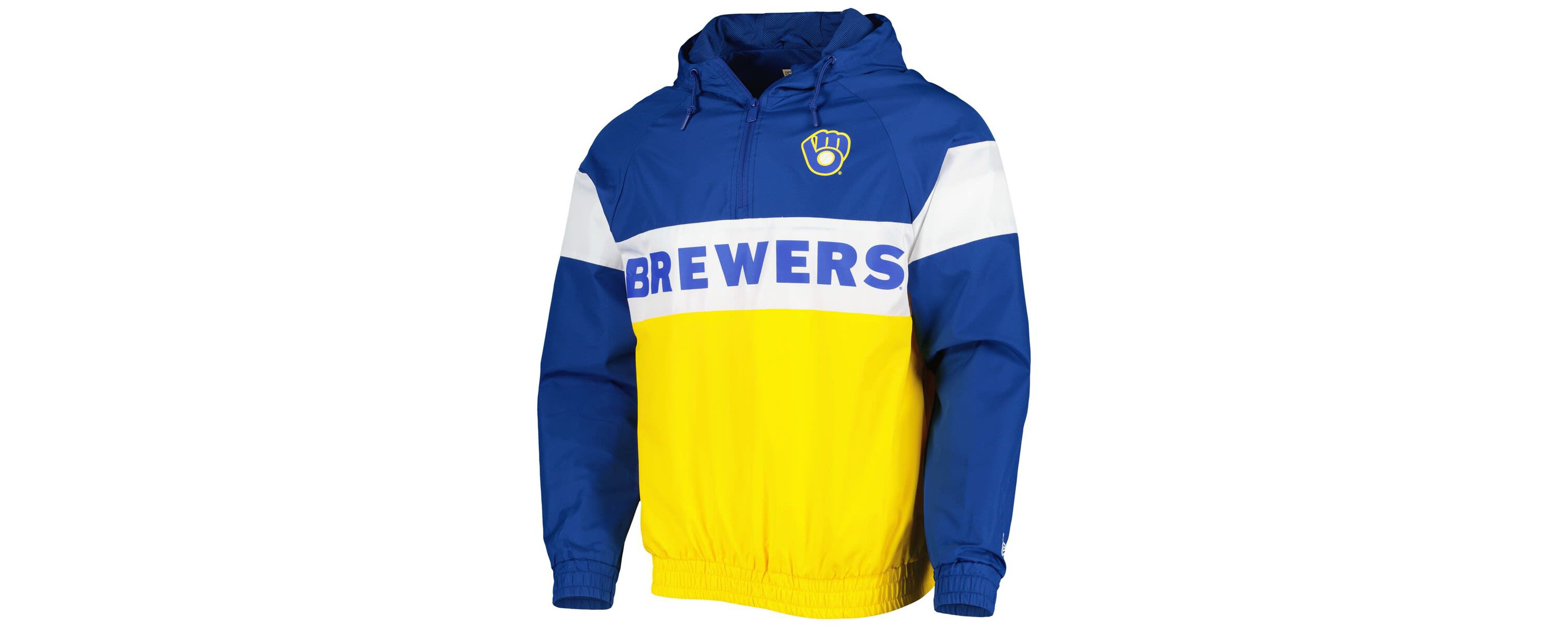 MLB Milwaukee Brewers Raglan Quarter-Zip Hoodie