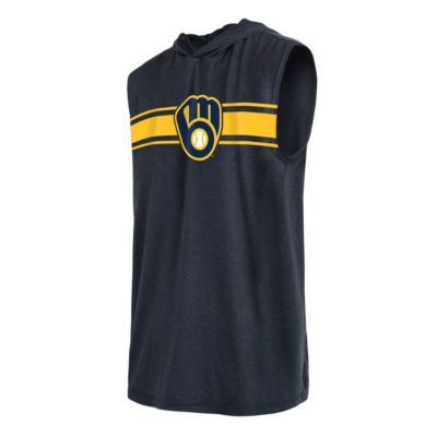 MLB Milwaukee Brewers Sleeveless Pullover Hoodie