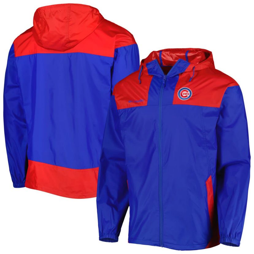 MLB Chicago Cubs Omni-Shade Flash Forward Challenger Full-Zip Windbreaker Jacket