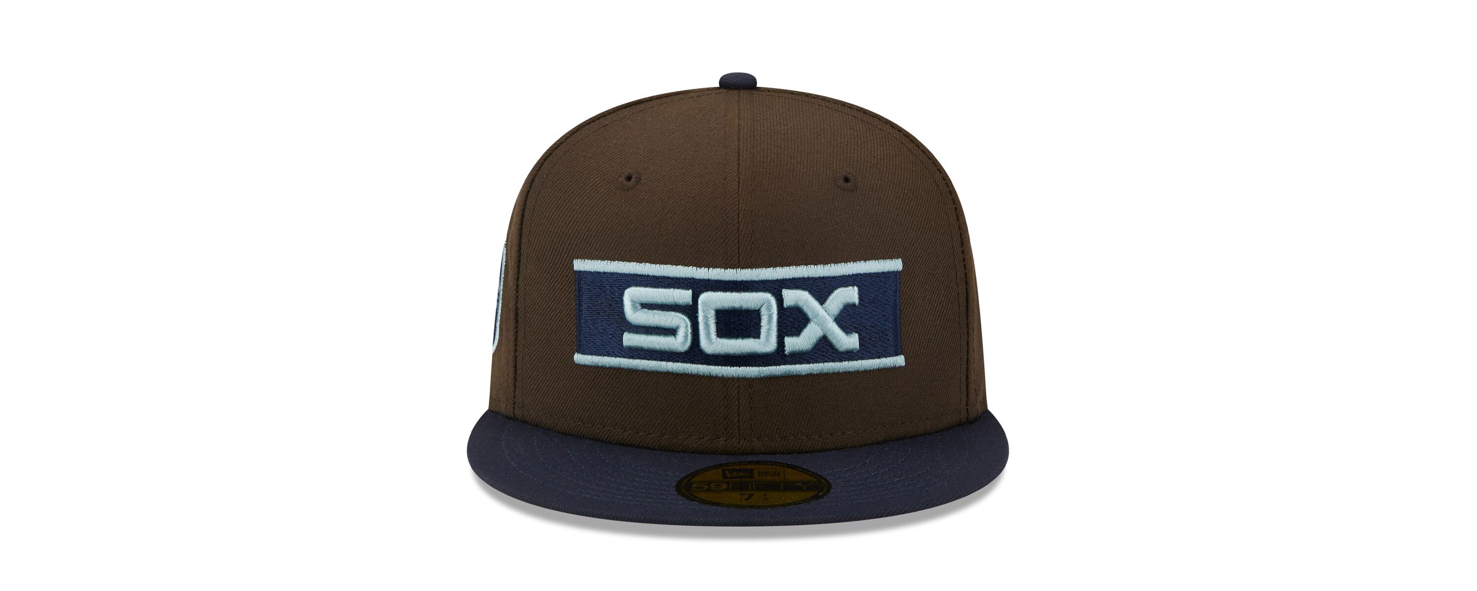 Chicago White Sox MLB Brown/Navy Chicago Sox Comiskey Park 75th Anniversary Walnut 9FIFTY Fitted Hat