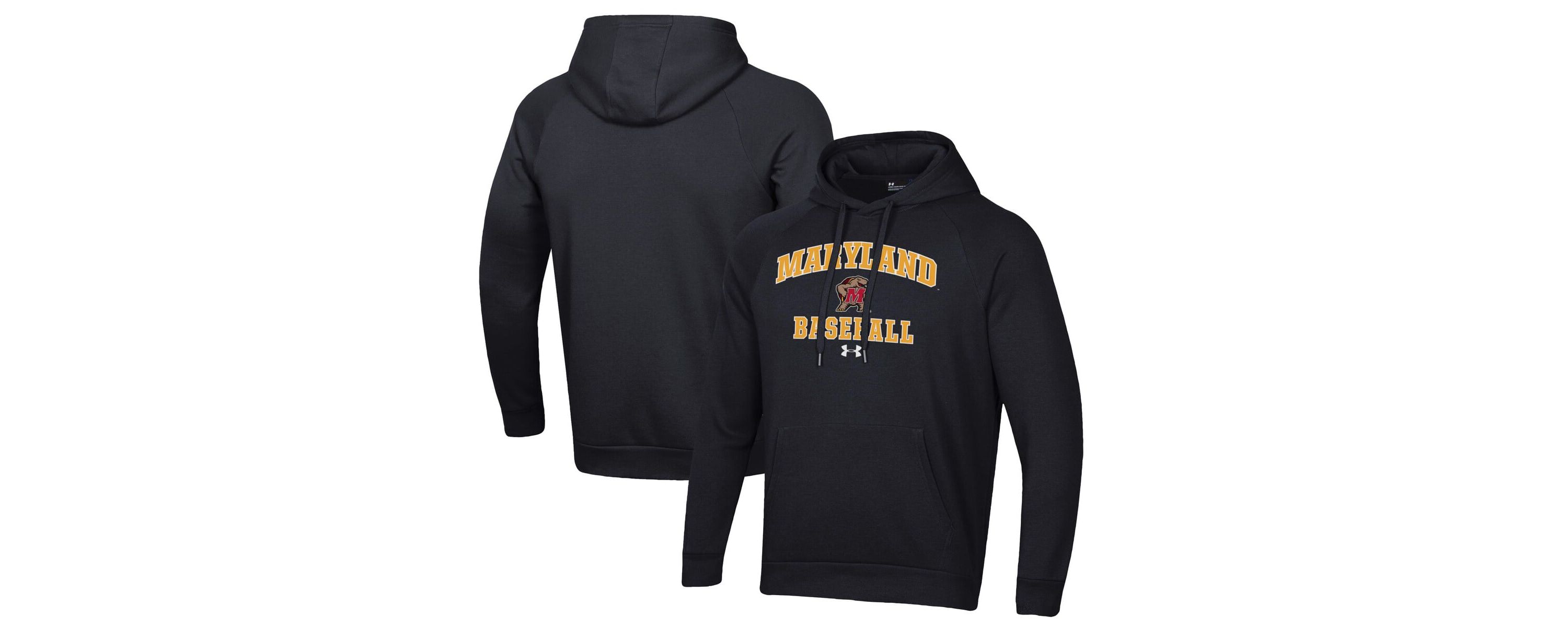 NCAA Under Armour Maryland Terrapins Baseball All Day Arch Fleece Pullover Hoodie